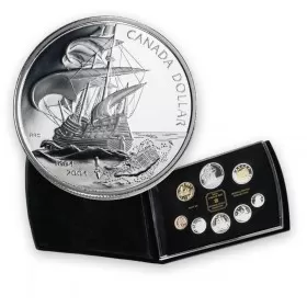 2004 Canada Double Dollar Proof Set - 400th Anniversary of the First French Settlement in North America-some coins may be lightly toned