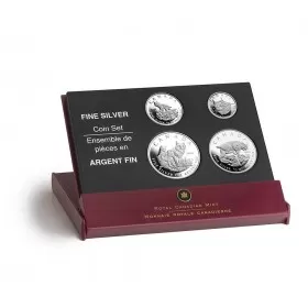 2005 Canada Lynx Fine Silver Fractional 4-Coin Proof Set