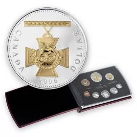 2006 Canada Proof Double Dollar Set - 150th Anniversary of the Victoria Cross-case is not 100%