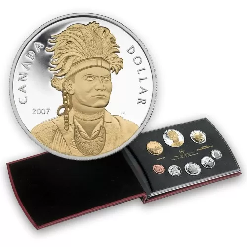 2007 Canada Proof Double Dollar Set - Celebrating Thayendanegea (Joseph Brant) 1742-1807