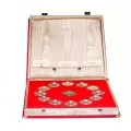 1998-2009 Canadian $15 Lunar Zodiac 12-Coin Set with Sterling Silver Medallion & Case