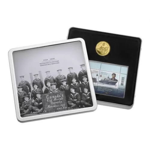 2010 (1910-) Canadian $1 Navy Centennial Coin and Stamp Set