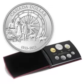 2013 Canadian 7-Coin Silver Dollar Specimen Set ft 2013 (1913-) Arctic Expedition 100th Ann Dollar