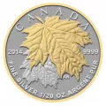 2014 Canadian Fine Silver 5-Coin Fractional Set - The Maple Leaf - one coin tarnished