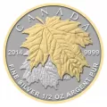 2014 Canadian Fine Silver 5-Coin Fractional Set - The Maple Leaf - one coin tarnished