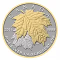 2014 Canadian Fine Silver 5-Coin Fractional Set - The Maple Leaf - one coin tarnished
