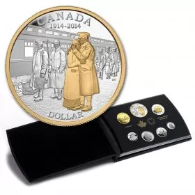 2014 Canada Proof Fine Silver Double Dollar Set - 100th Anniv of the Declaration of the First World War (Deluxe) - COA not perfect