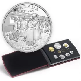 2014 Canada Proof Silver Double Dollar Set - 100th Anniv of the Declaration of the First World War 