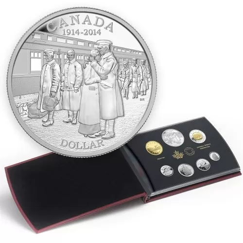 2014 Canada Proof Silver Double Dollar Set - 100th Anniv of the Declaration of the First World War 