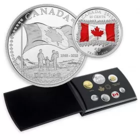 2015 Canadian Special Edition Silver Dollar Proof Set - 50th Anniversary of the Canadian Flag