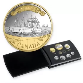 2016 Canadian 7-Coin Transatlantic Cable 150th Anniv Silver Dollar Proof Set