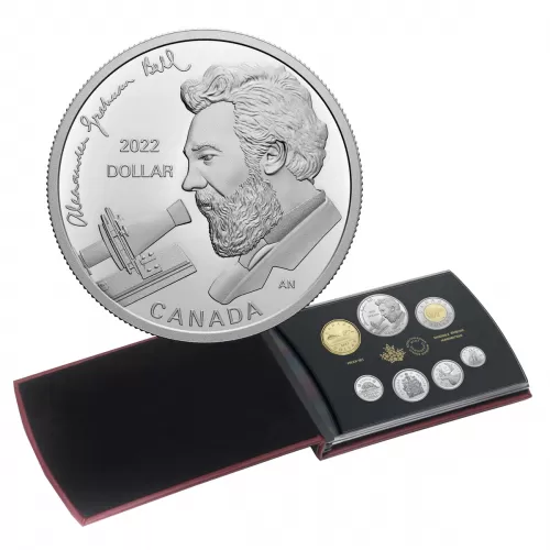 2022 Canadian 7-Coin Alexander Graham Bell: Great Inventor Silver Dollar Proof Set (Special Edition)