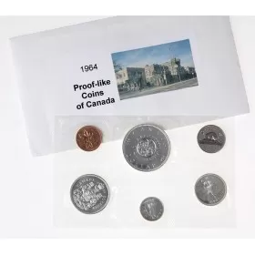 1964 Canada Silver Proof-Like (PL) Collector Set - Confederation Meetings Commemorative -may have some toning