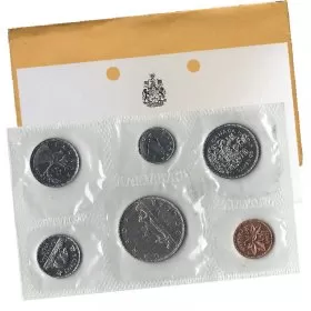 1968 EXTRA WATER LINES Canadian 6-Coin Brilliant Uncirculated (Proof-like) Collector Set 