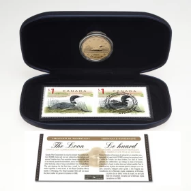 1998 Canadian $1 The Loon Coin & Stamp Set