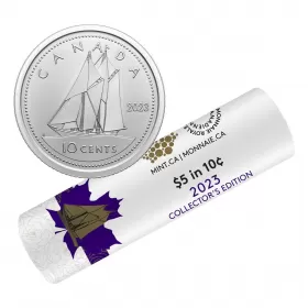 2023 Canadian 10-Cent Bluenose Schooner Dime Collector’s Edition Special Wrap Roll
