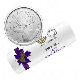 2023 Canadian 25-Cent Caribou Quarter Collector’s Edition Special Wrap Roll