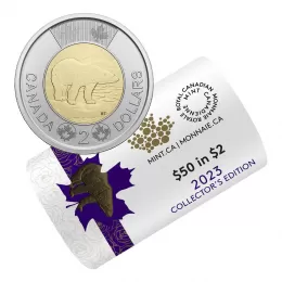 2023 Canadian $2 Polar Bear Toonie Collector’s Edition Special Wrap Roll