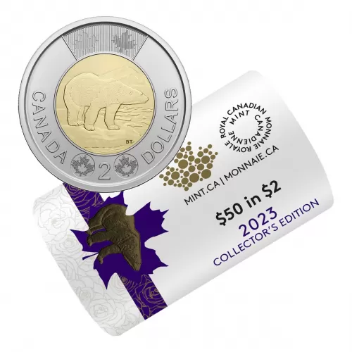 2023 Canadian $2 Polar Bear Toonie Collector’s Edition Special Wrap Roll