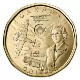 2023 Canadian $1 Honouring Elsie MacGill Non-Colourized Loonie Coin (Brilliant Uncirculated)