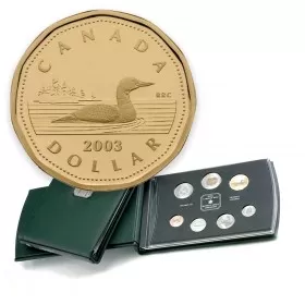2003 Canadian Specimen Set - Standard Issue Loonie-coins in plastic case only