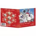 2006 Canadian Quebec Bonhomme Carnival 7-Coin Gift Set ft 25-Cent Coloured Quarter