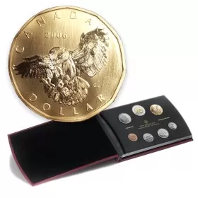 2006-P Canadian Specimen 7-Coin Collector Set ft $1 Snowy Owl Loonie Dollar-case not 100%
