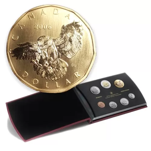 2006-P Canadian Specimen 7-Coin Collector Set ft $1 Snowy Owl Loonie Dollar-case not 100%