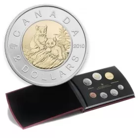 2010 Canadian Special Edition Specimen Set - Lynx-coin case is not 100%