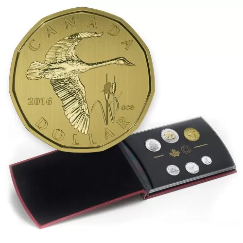 2016 Canadian Specimen 6-Coin Collector Set ft $1 Tundra Swan Loonie Dollar