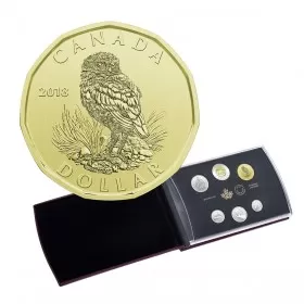 2018 Canadian Specimen 6-Coin Collector Set ft $1 Burrowing Owl Loonie Dollar - outside box isn't perfect