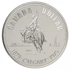 1975 (1875-) Canadian $1 Calgary Centennial Specimen Silver Dollar Coin - No Outside Box