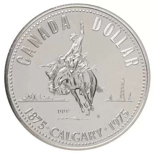 1975 (1875-) Canadian $1 Calgary Centennial Specimen Silver Dollar Coin