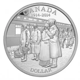 2014 (1914-) Canadian $1 Declaration of the First World War 100th Anniv Proof Silver Dollar Coin