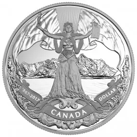 2017 (1867-) Canadian $1 Confederation 150th Anniv Proof Silver Dollar Coin