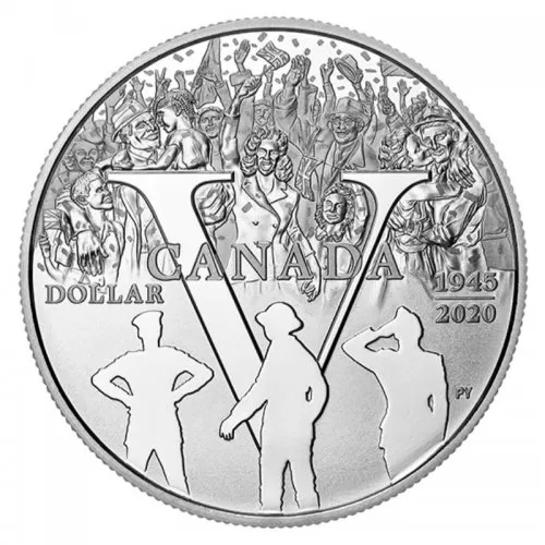 2020 (1945-) Canadian $1 V-E/Victory In Europe Day 75th Anniv Proof Silver Dollar Coin 
