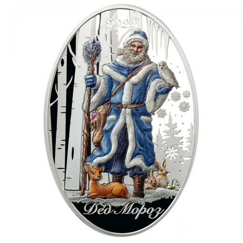 2022 Solomon Islands $5 Father Frost Matryoshka Nesting Doll - 1 oz Fine Silver Coin