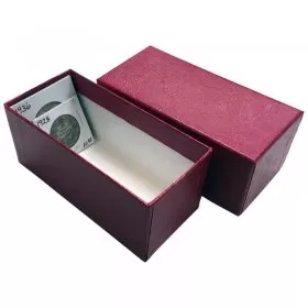 2x2 Standard 1-Column Cardboard Coin Flip Storage Box, Red, 4.5-in
