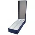 2x2 Heavy Duty 2-Column Cardboard Coin Flip Storage Box, Black, 14-in
