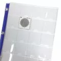 20-Pocket Vinyl Coin Binder Page with Thumb Slot & Metal Eyelets (8.5x11,)