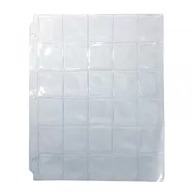 30-Pocket Vinyl Coin Binder Page Slot-style For 50-Cent, $1, $2 Dollars (1-Count)