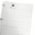 30-Pocket Vinyl Coin Binder Page with Thumb Slot & Metal Eyelets (9.25x11)