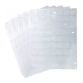 63-Pocket Vinyl Coin Binder Page Slot-style For 5-Cent, 25-Cent (25-Count)