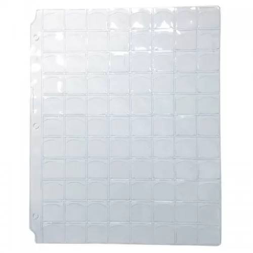 88-Pocket Vinyl Coin Binder Page Slot-style For 1-Cent, 10-Cent (1-Count)