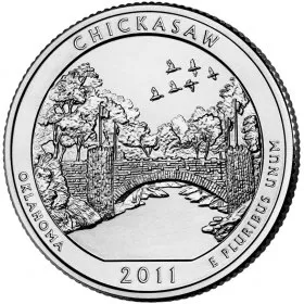 2011-D United States 25-Cent Chickasaw/Oklahoma National Park Quarter Coin (Brilliant Uncirculated)