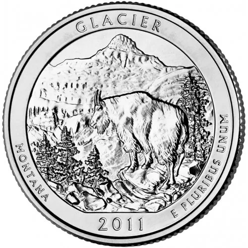 2011-P United States 25-Cent Glacier/Montana National Park Quarter Coin (Brilliant Uncirculated)
