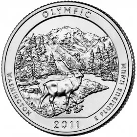 2011-D United States 25-Cent Olympic/Washington National Park Quarter Coin (Brilliant Uncirculated)