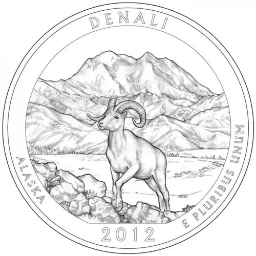 2012-P United States 25-Cent Denali/Alaska National Park Quarter Coin (Brilliant Uncirculated)