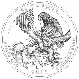 2012-D United States 25-Cent El Yunque/Puerto Rico National Park Quarter Coin (Brilliant Uncirculated)