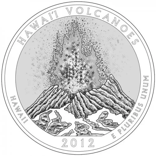 2012-D United States 25-Cent Hawai'i Volcanoes/Hawaii National Park Quarter Coin (Brilliant Uncirculated)
